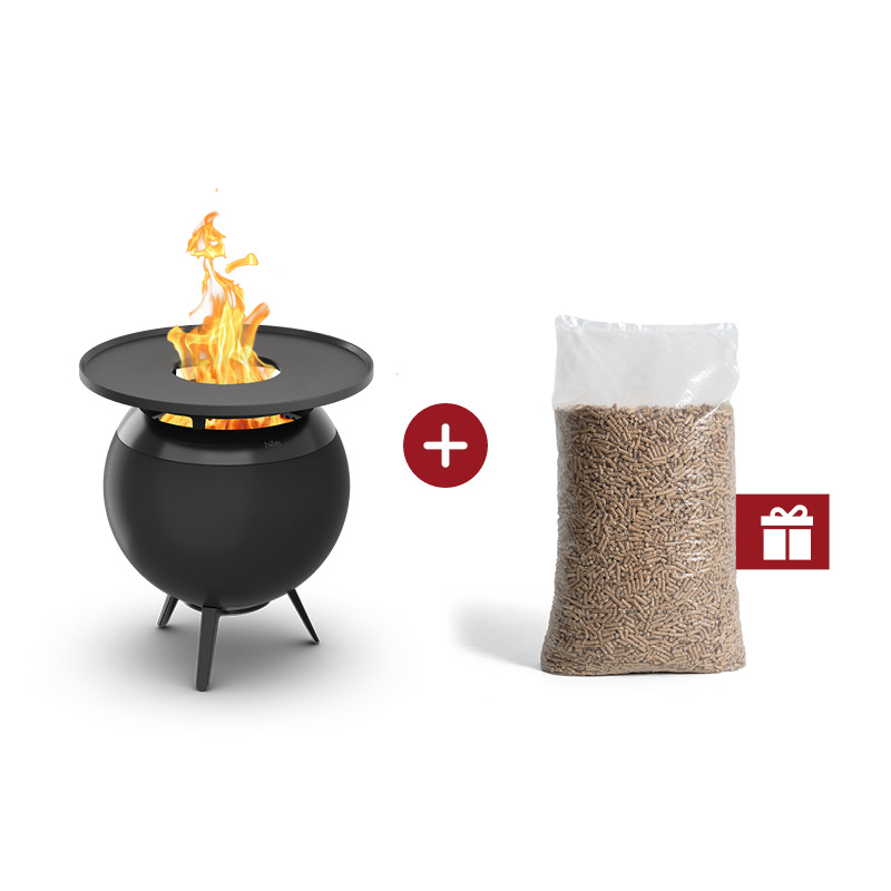 MOON 45 all black Plancha BBQ Set low