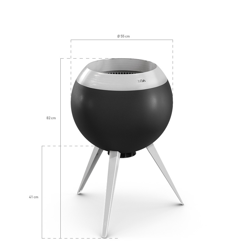 MOON 55 Fire basket with high and low stand MOON mit hohem Fuß
