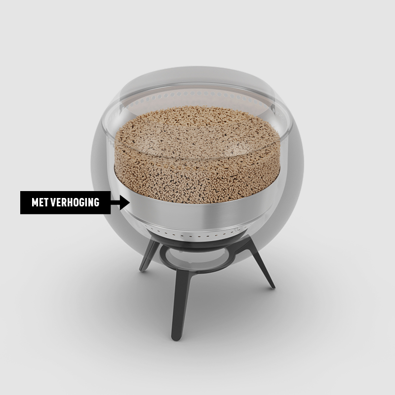 Een schematische weergave van de asbakverlenging MOON 45