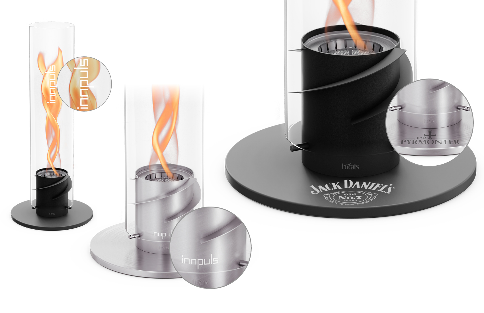 examples of product customisation with the spin tablefire