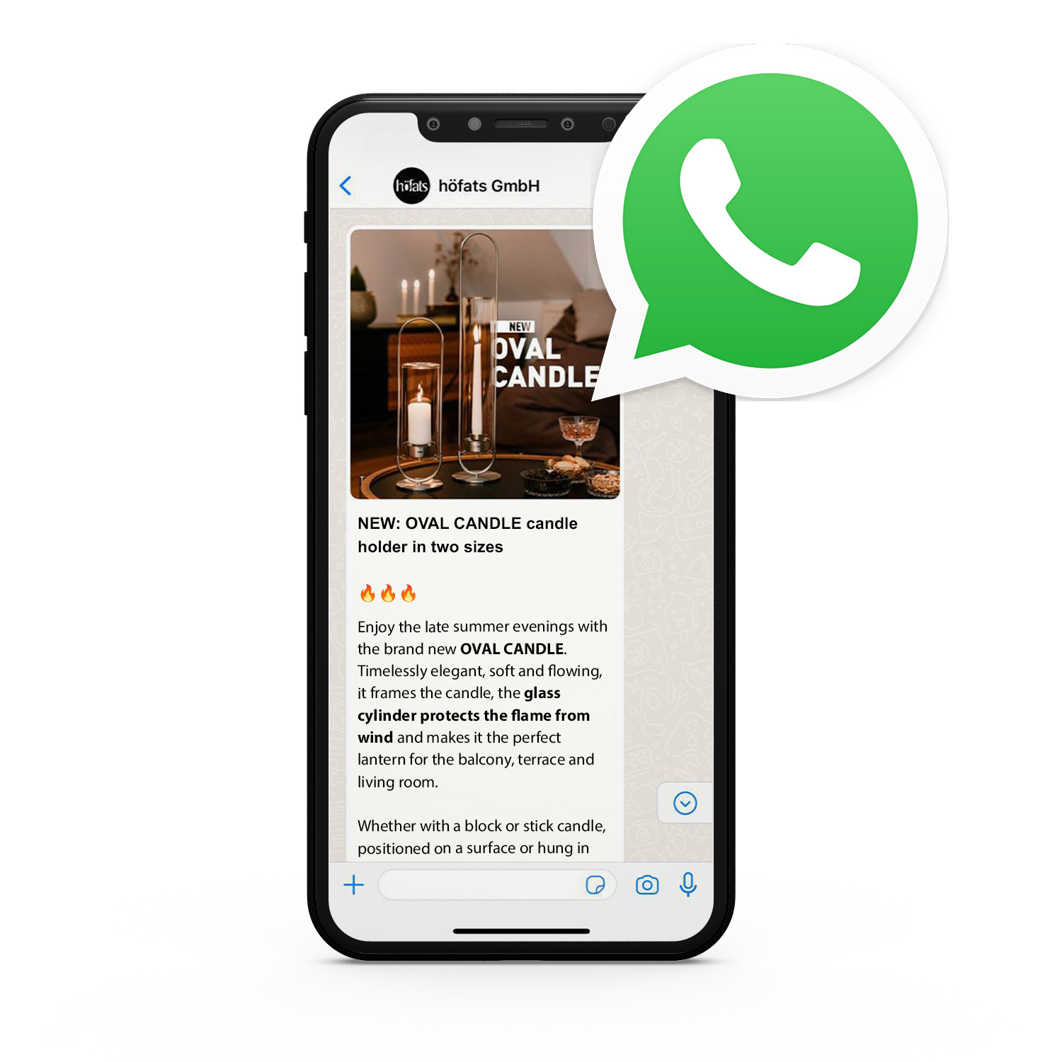 Example of a whatsapp news-post