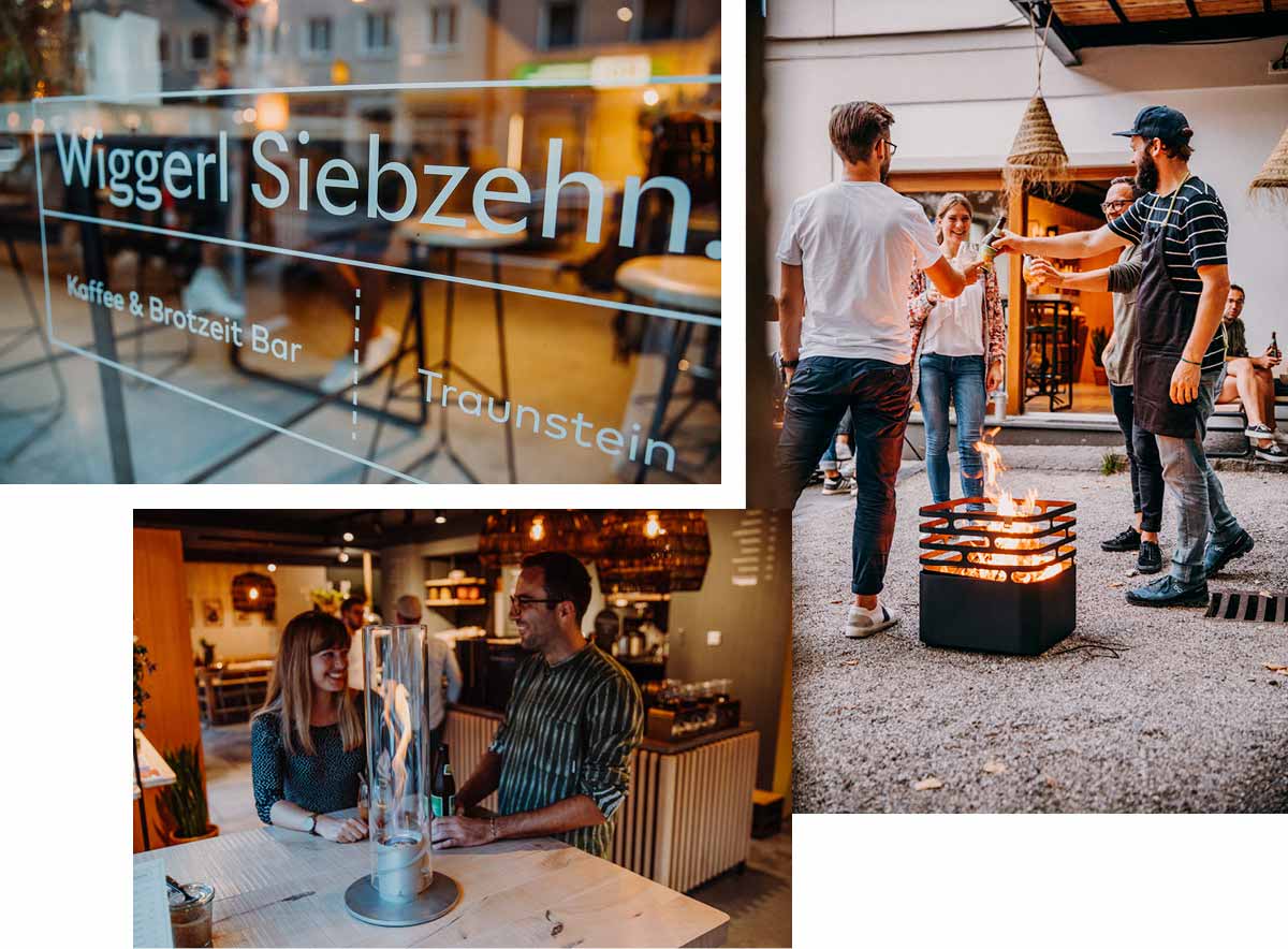La photo présente un collage de photos de personnes autour d'une table avec un feu, avec la valeur totale de la remise.