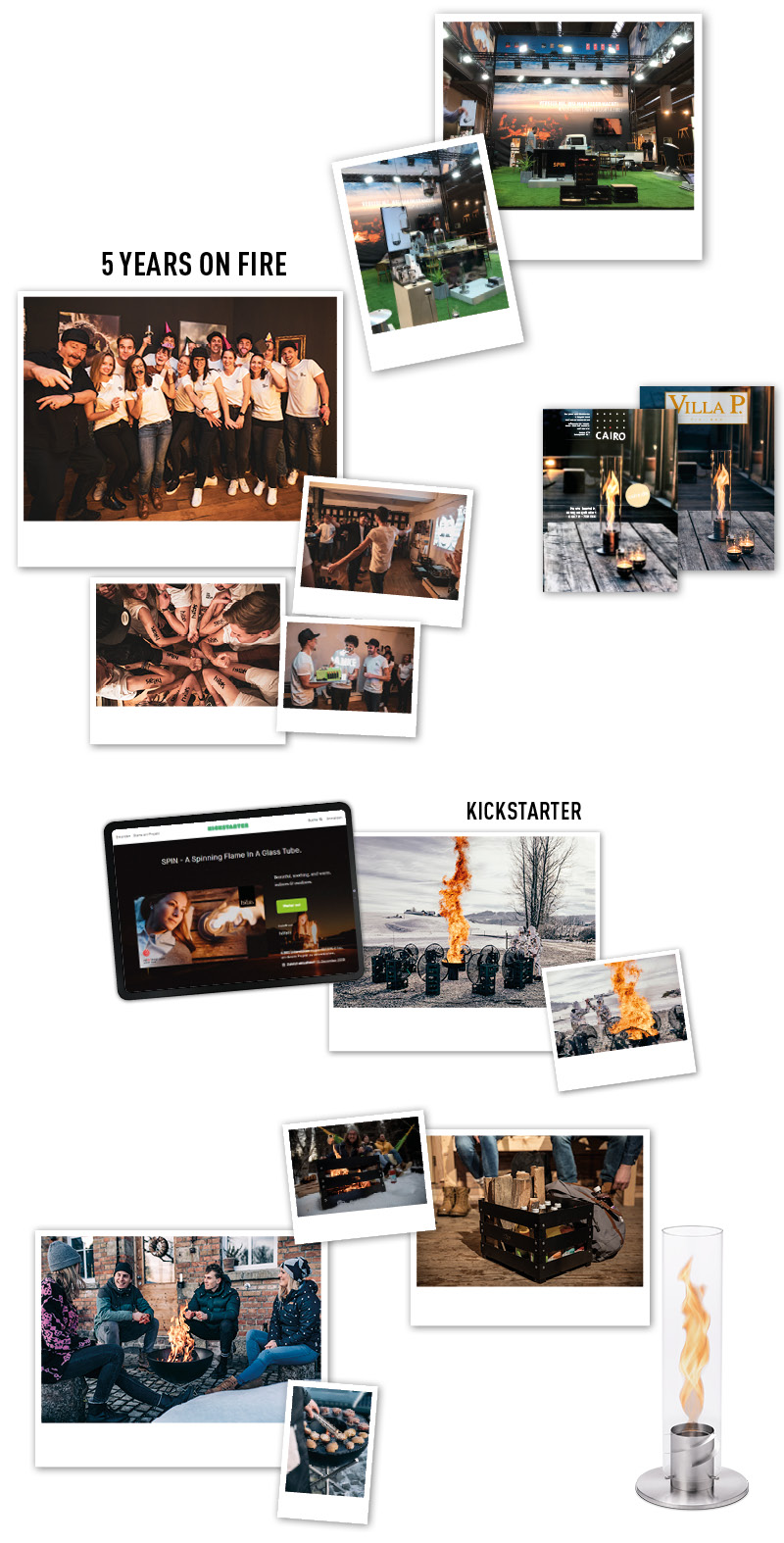 a bunch of different photos and text on a white background.