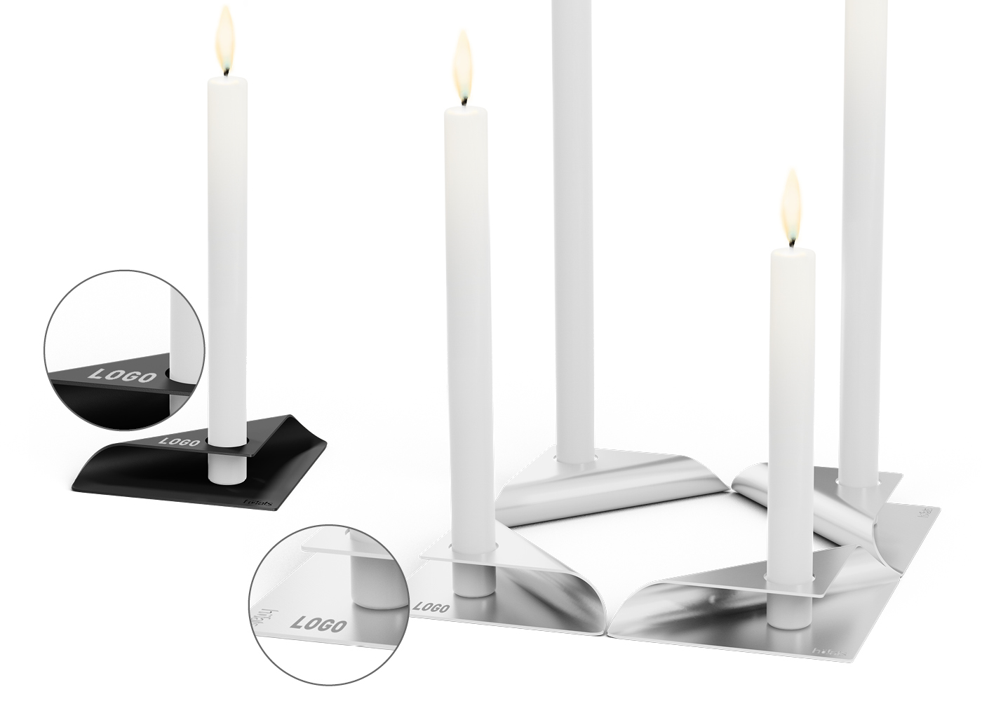 examples of product customisation with the square candle