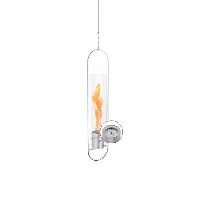 A SPIN with a metal handle, with the Spin 900 Hanging Fire adding a functional and elegant touch to the scene.