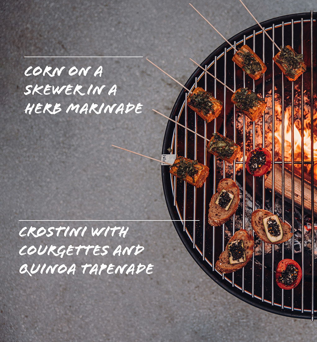 a grill with a bunch of meat on it