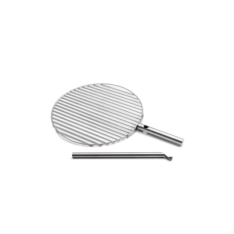 Ervaar een roestvrijstalen grillrooster met handvat en de verfijnde touch van de Triple 65 BBQ-set