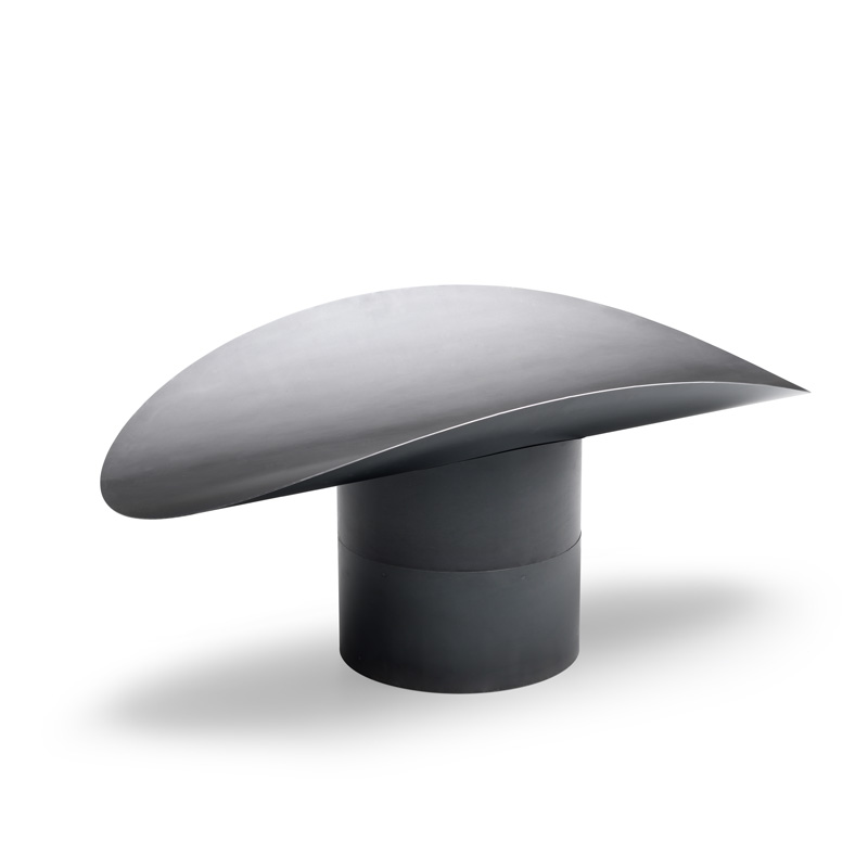 Une image montrant un objet noir et blanc sur un fond blanc, avec le bol à feu ELLIPSE.