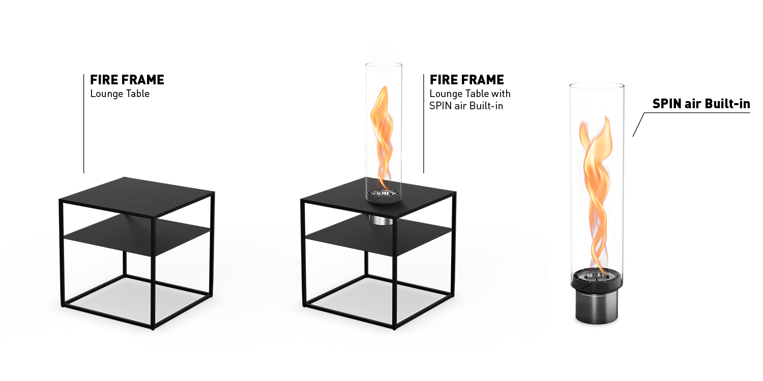 the fire table is designed to serve as a central feature for cozy campfire evenings.
