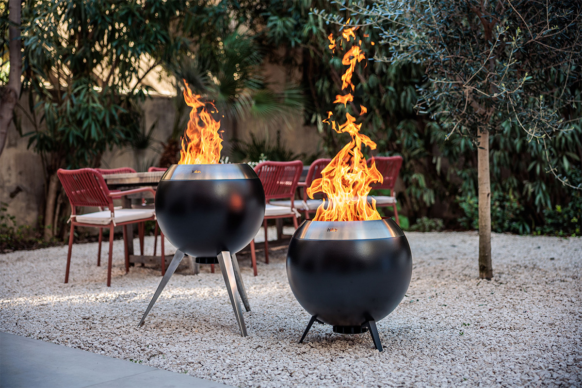 MOON 55 Fire basket with high and low stand