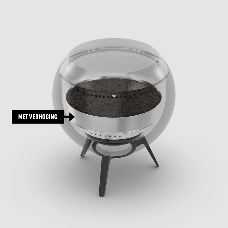 Een schema dat de MOON 45 asbakverlenging laat zien.
