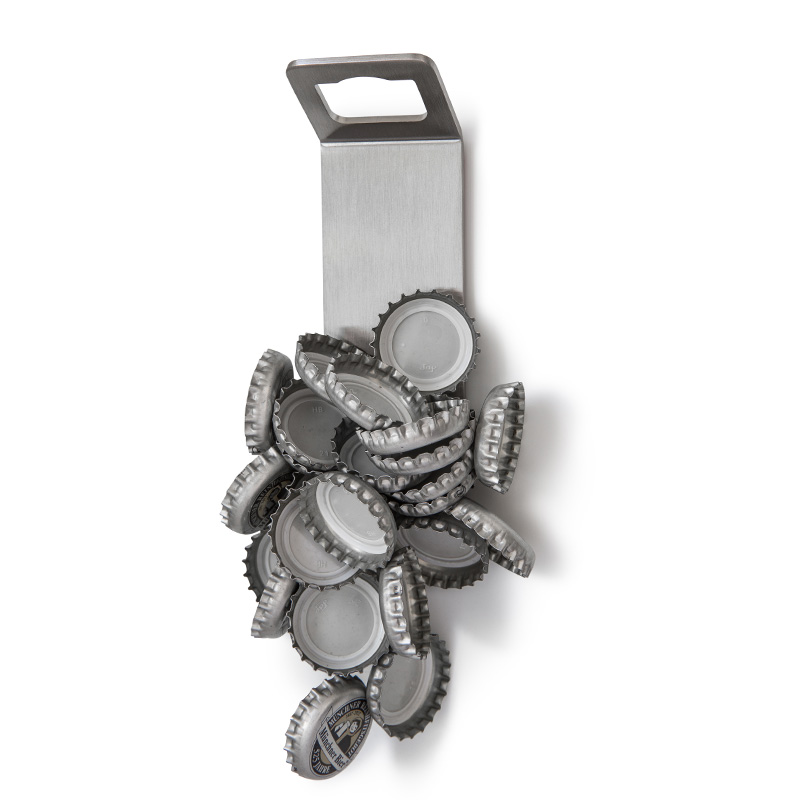 JOHNNY CATCH Magnet Bottle Opener silver An image showing a bottle opener with a bunch of gears, with the JOHNNY CATCH Magnet.