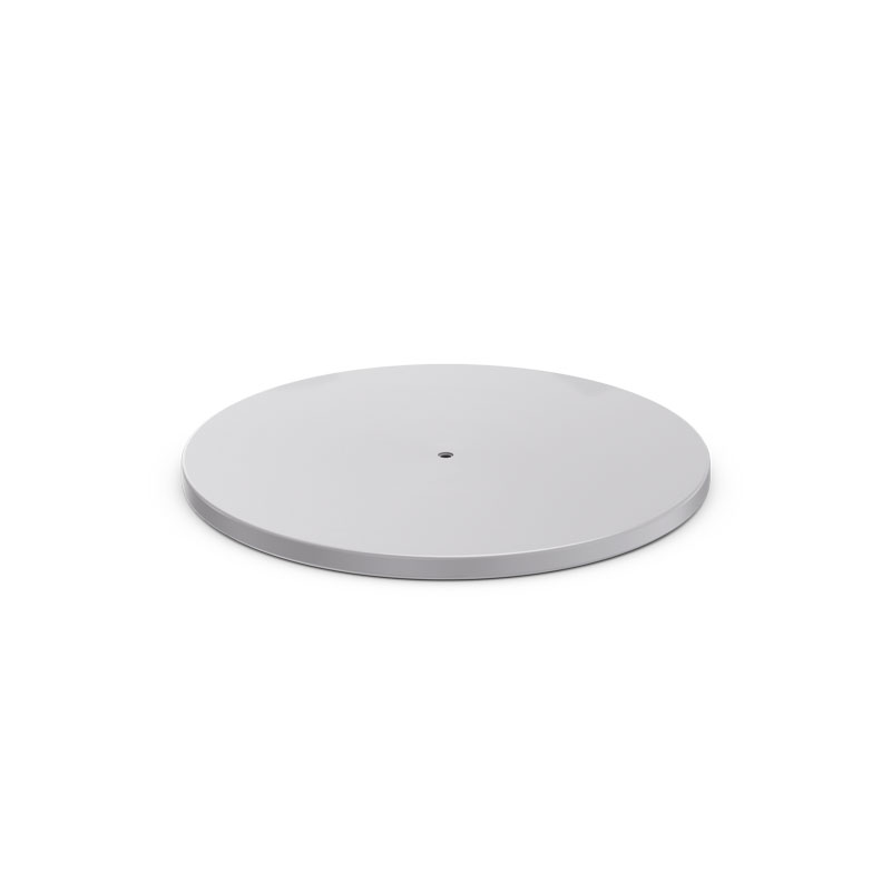 SPIN 900 Base grey The photo presents a white round plate with a white surface, with the SPIN 900 Base grey.