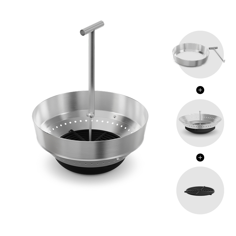 MOON 45 Ascheschale mit Erhöhung Stilvoll und zweckmäßig, fügt der Moon 45 Aschenbecher mit Verlängerung ein raffiniertes Element in die Umgebung ein.