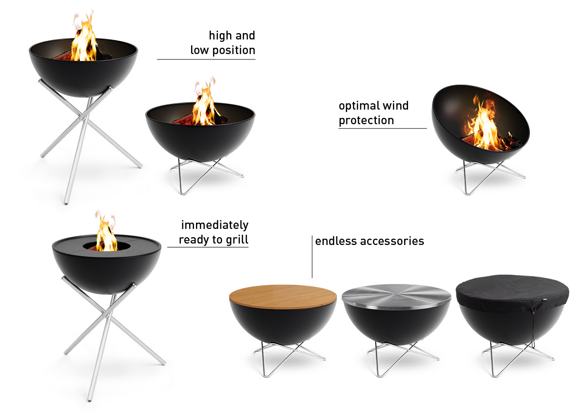 BOWL Fire Set flex & designer furniture