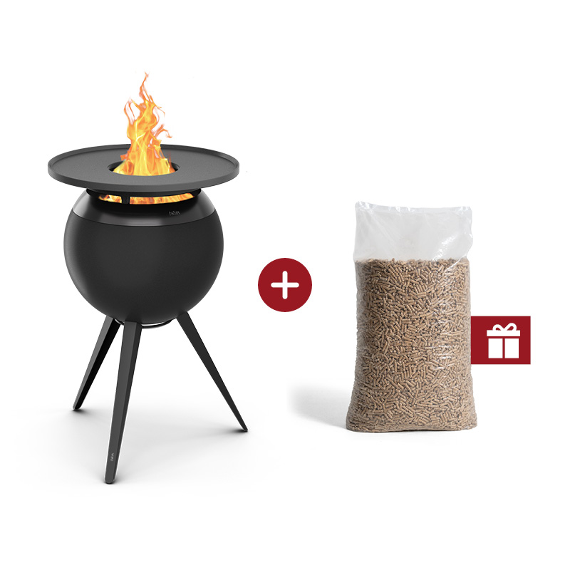 MOON 45 all black Plancha BBQ Set high