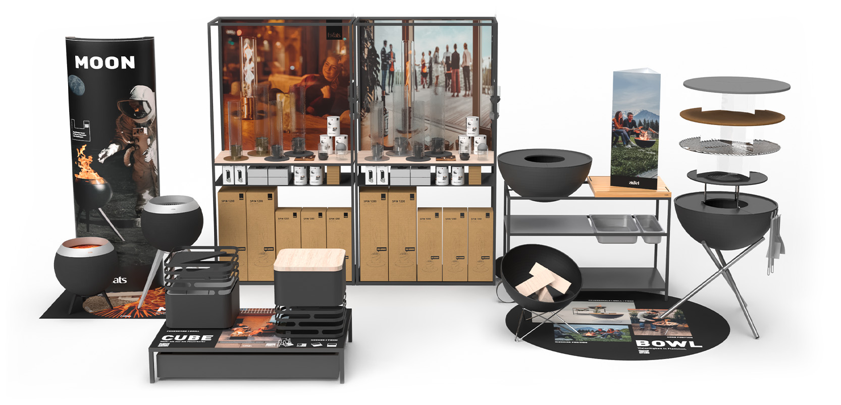 Een scène die een voorbeeld toont van een POS met Hofats-artikelen