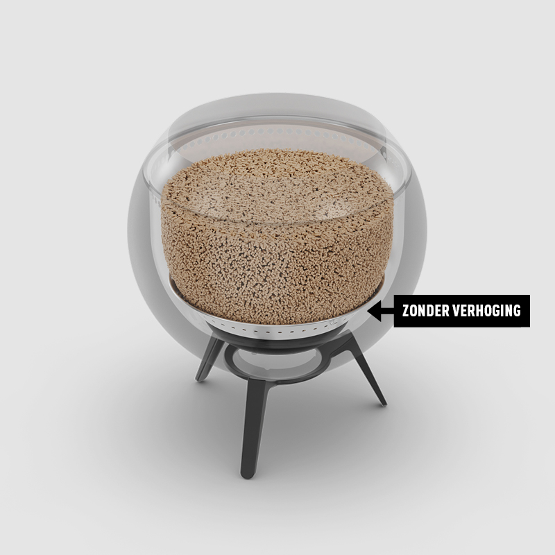 Een schematische weergave van de MOON 45 asbakverlenging