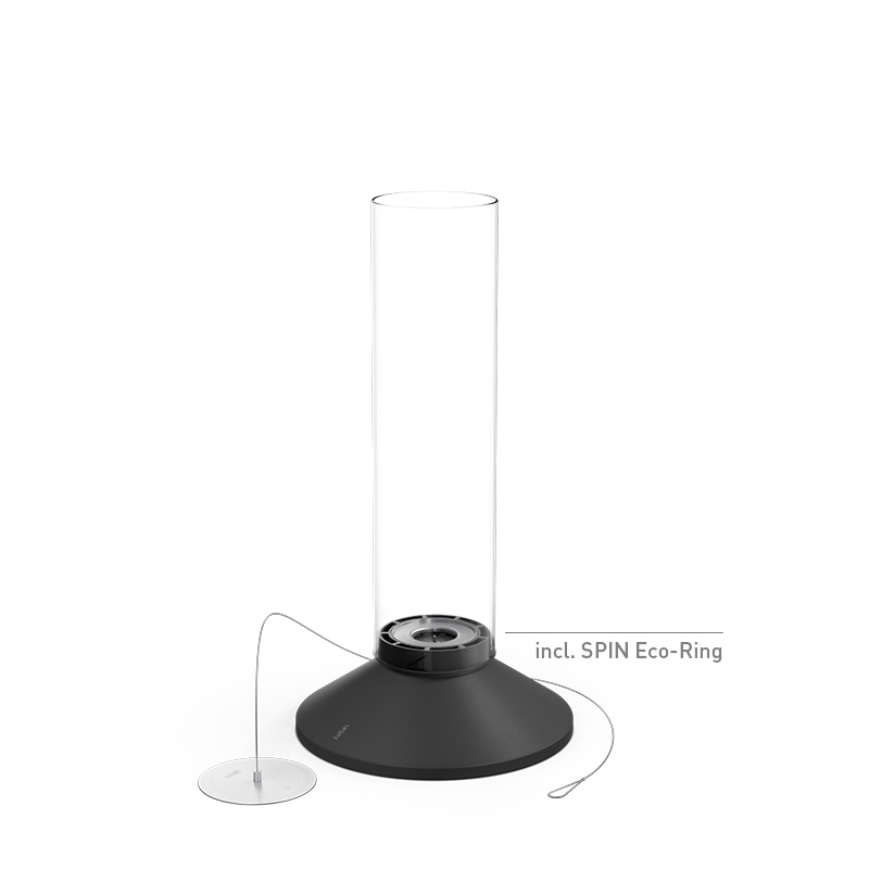 SPIN X 1200 Cheminée de Table noir SPIN X 1200 schwarz Studiobild