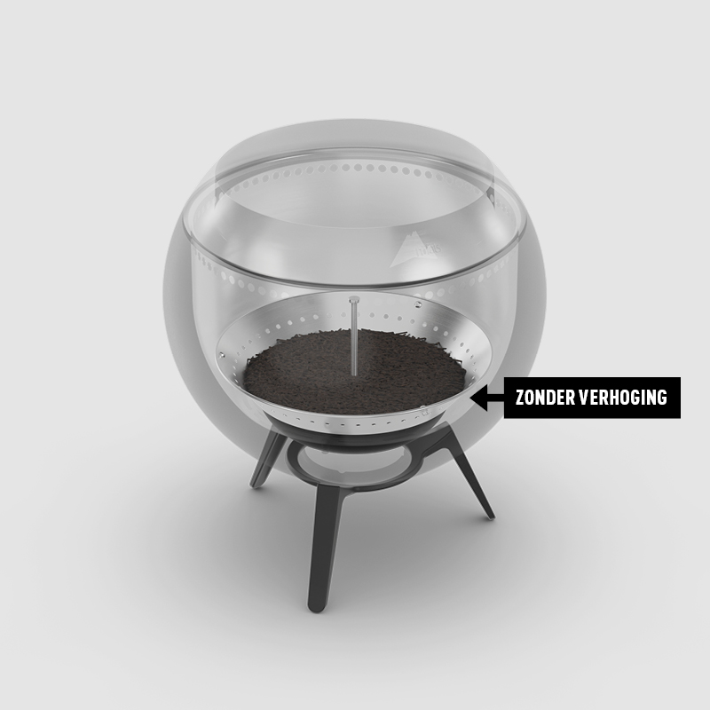 Een schema dat de MOON 45 asbakverlenging laat zien.