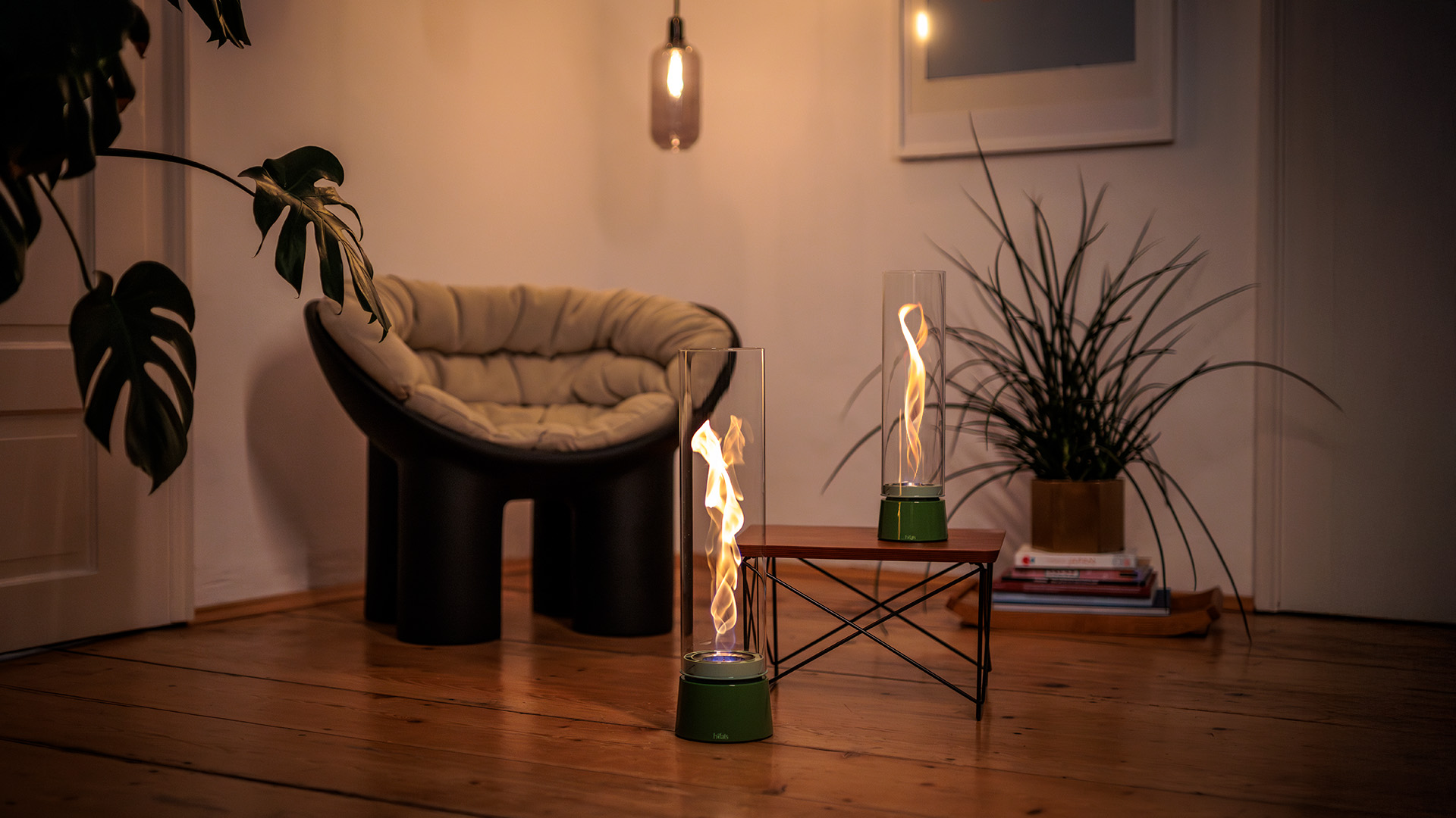 Une scène accueillante met en valeur le Spin Air 900 Tablefire émail vert, se fondant parfaitement dans son environnement.