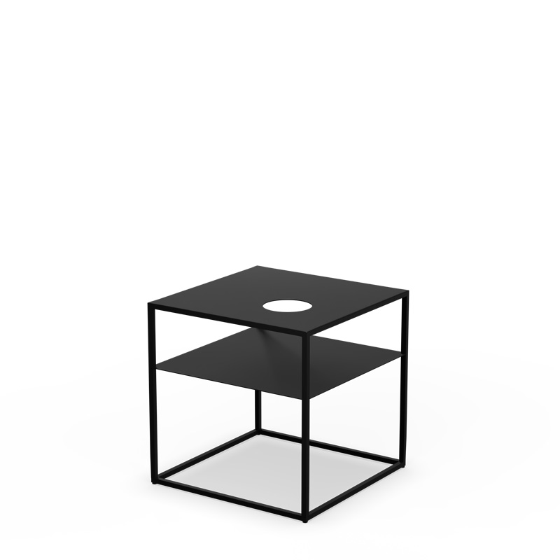 FIRE FRAME Lounge Table with SPIN air 1200 Built-in FIRE FRAME Lounge Tisch Studiobild