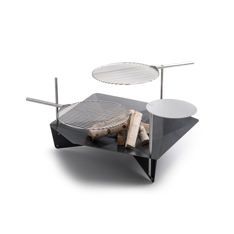 TRIPLE Montant 55 Cette image montre un barbecue avec une Grille de cuisson, avec la table TRIPLE.