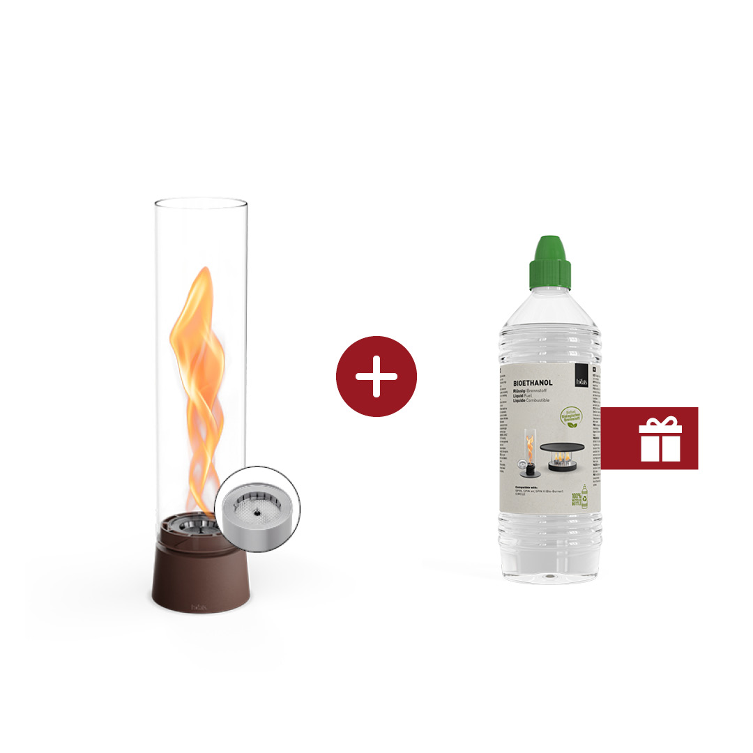 SPIN air 900 Tabletop Fireplace oxyde red