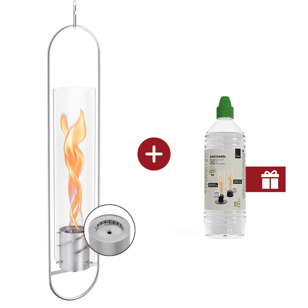 An inviting scene with a SPIN and a bottle of ethanol with a gift lable on it