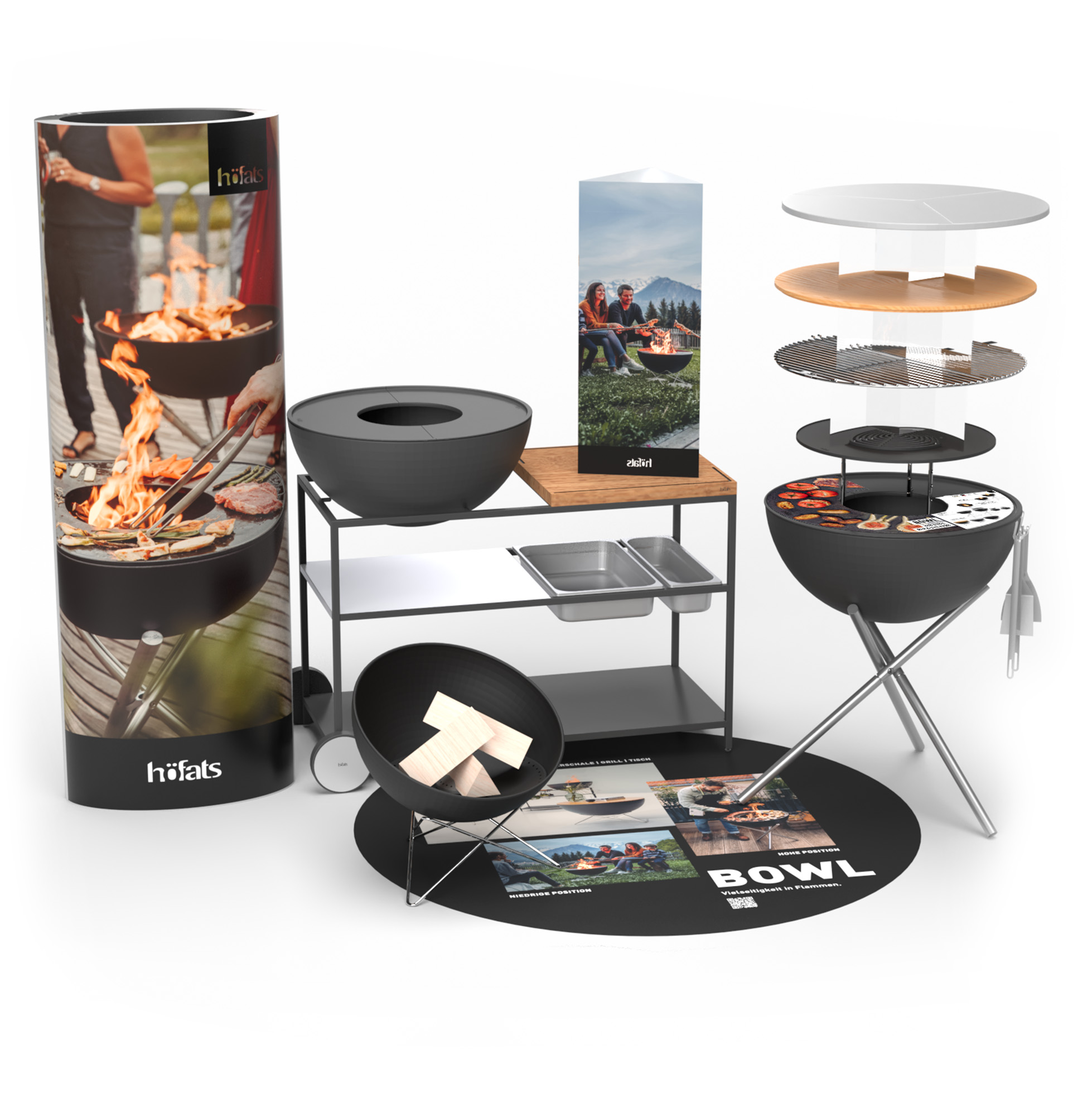 Een visuele weergave van een voorbeeld van productplaatsing voor BOWL. Toont de BOWL POS Set.