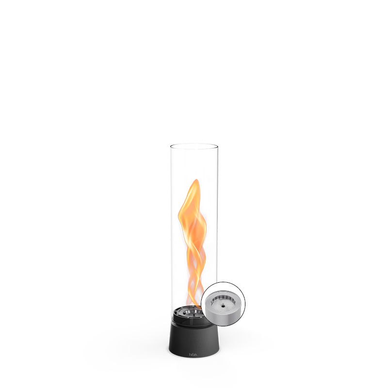 SPIN air 900 Tischfeuer mattschwarz Studiobild