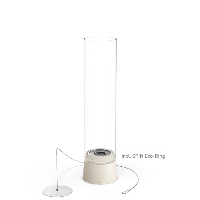 SPIN air 1200 Tischfeuer creme Studiobild