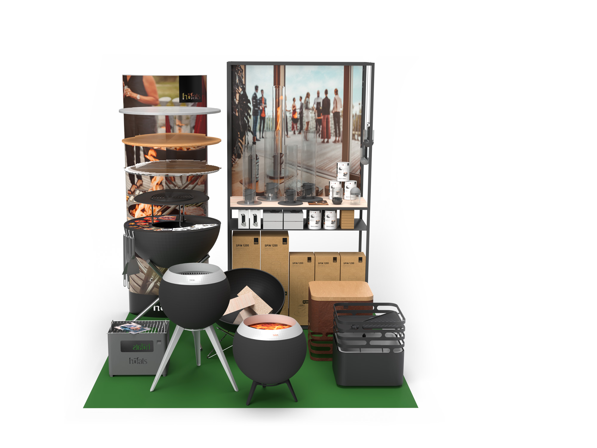 Een scène die een voorbeeld laat zien van een POS met Hofats-artikelen