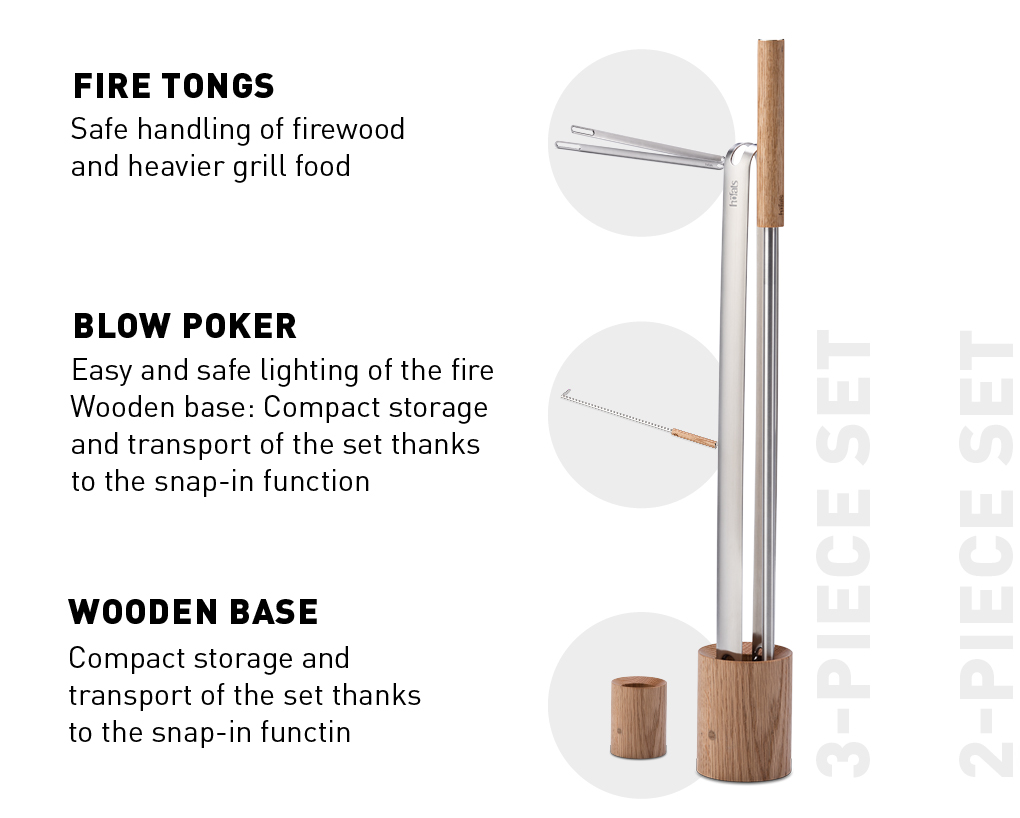 This image shows the three types of the fire tools