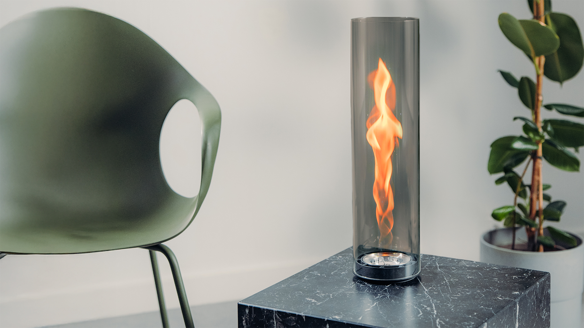 SPIN air Einbau mit schwarzem Glas