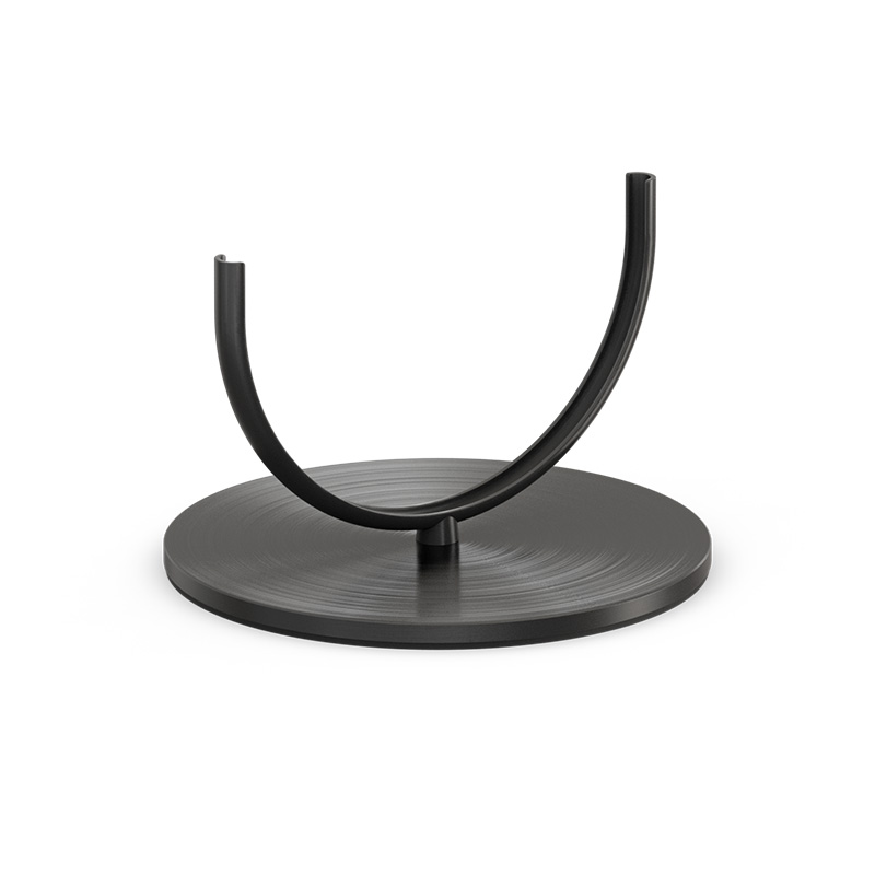 OVAL CANDLE 35 Base noir Le support de OVAL CANDLE en noir s'intègre parfaitement dans le cadre, avec un support en métal noir et une base noire.
