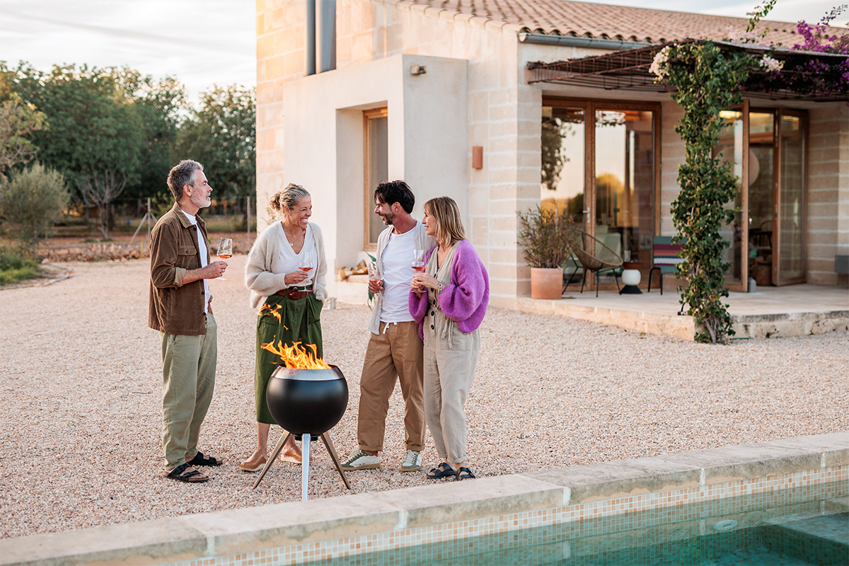 MOON 45 Fire basket with high stand MOON 45 Fire basket with high stand