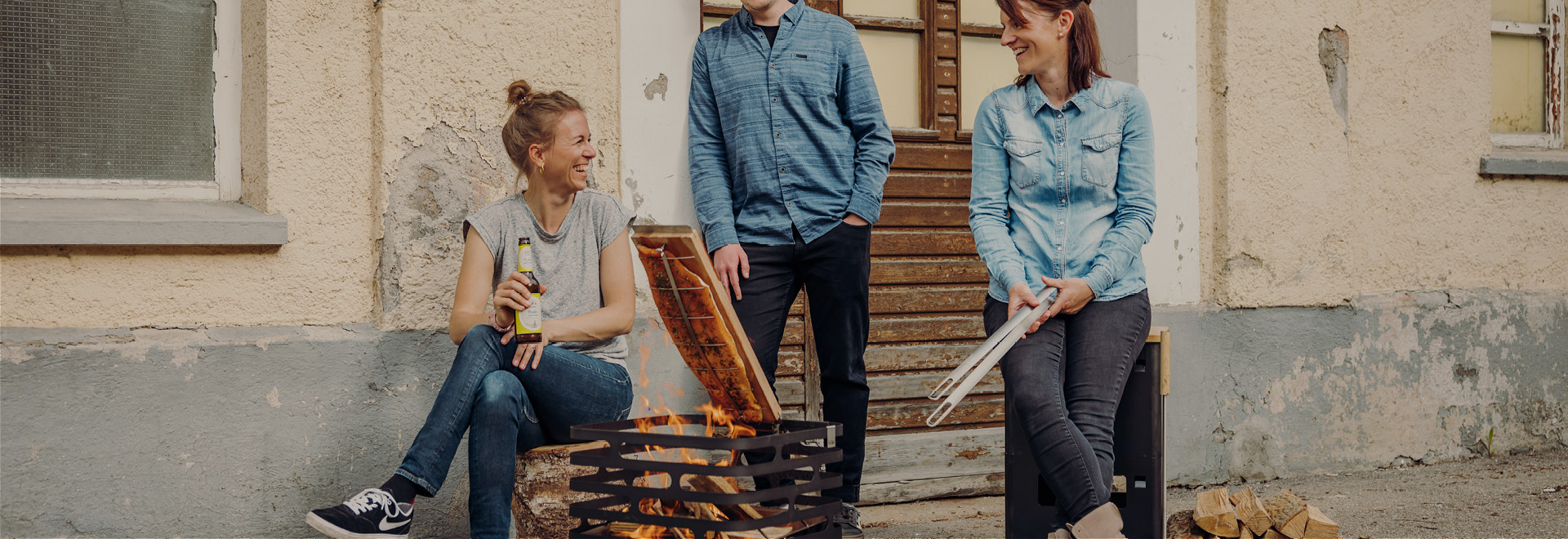 a man and a woman sitting on a bench