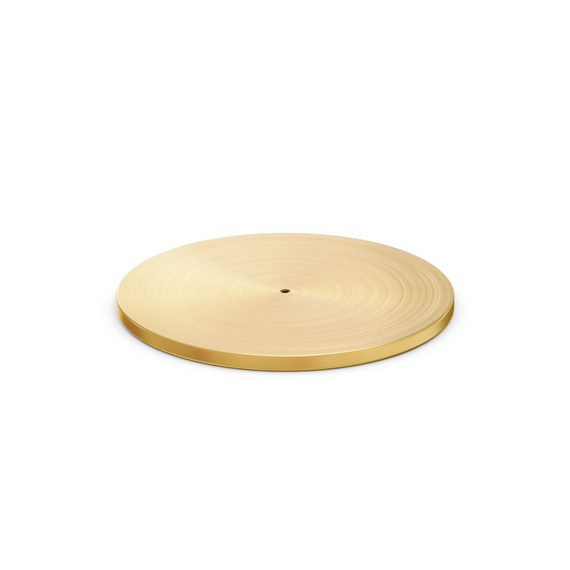 SPIN 900 Base gold The photo presents a round wooden tray with a gold rim, with the SPIN 900 Base gold.