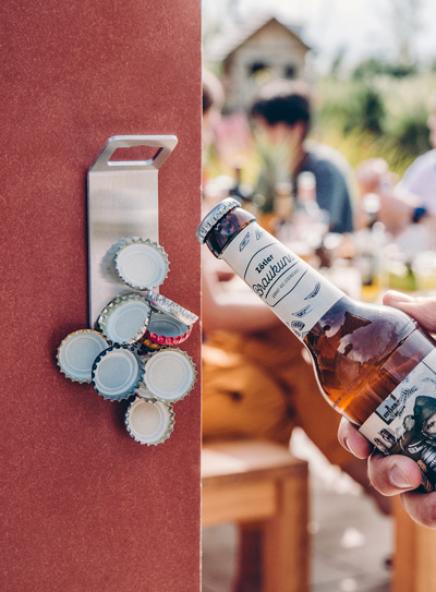 Wall Mounted Magnetic Bottle Opener - Holds over 100 Caps