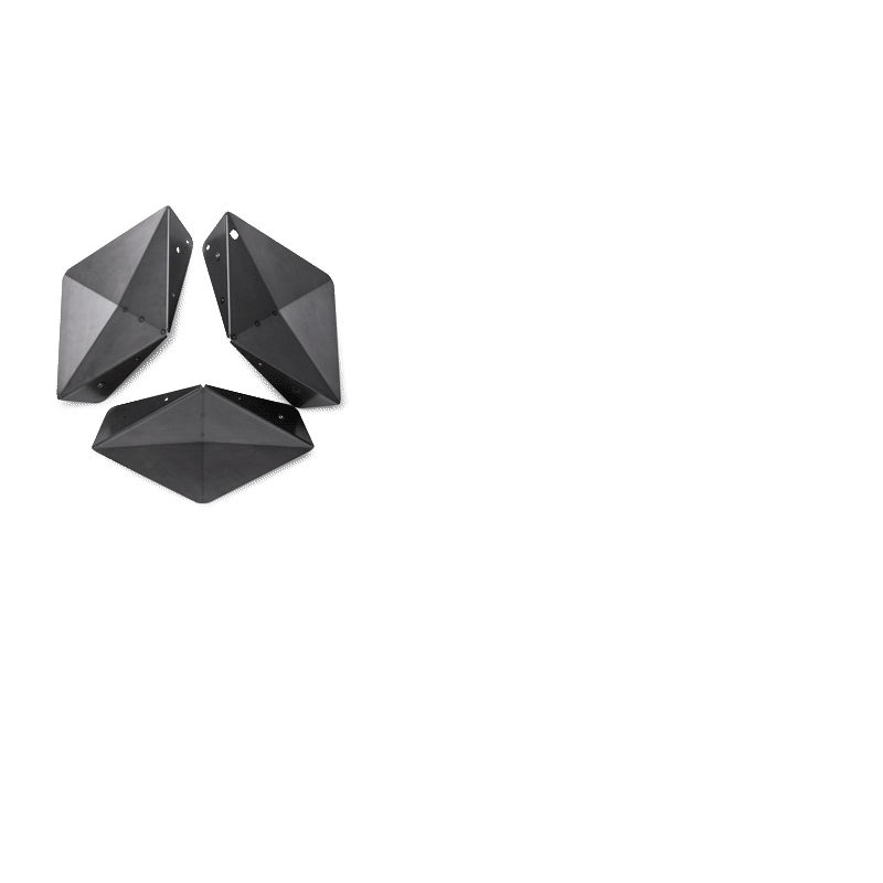 Hier ist eine Draufsicht auf die Triple Firebowl abgebildet.