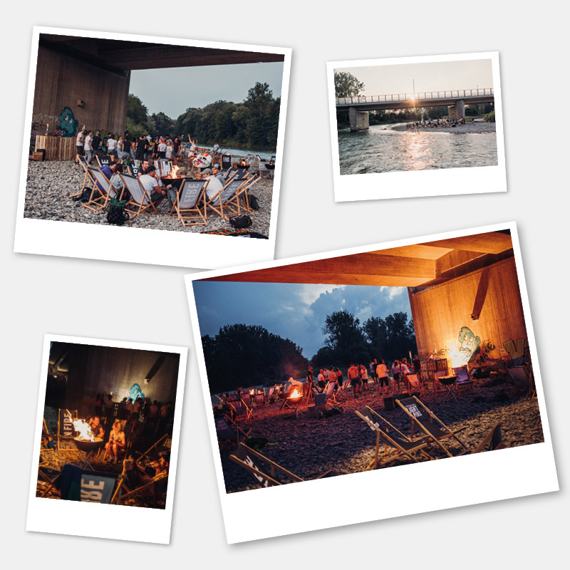 Deze afbeelding toont een groep mensen die rond een kampvuur zitten.